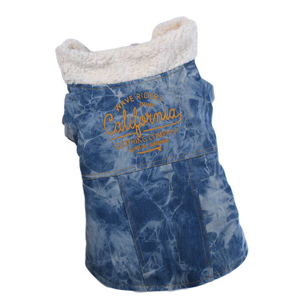 Puppy Winter Jacket Dogs Soft Jacket Apparel For Animals Puppies Blue-M