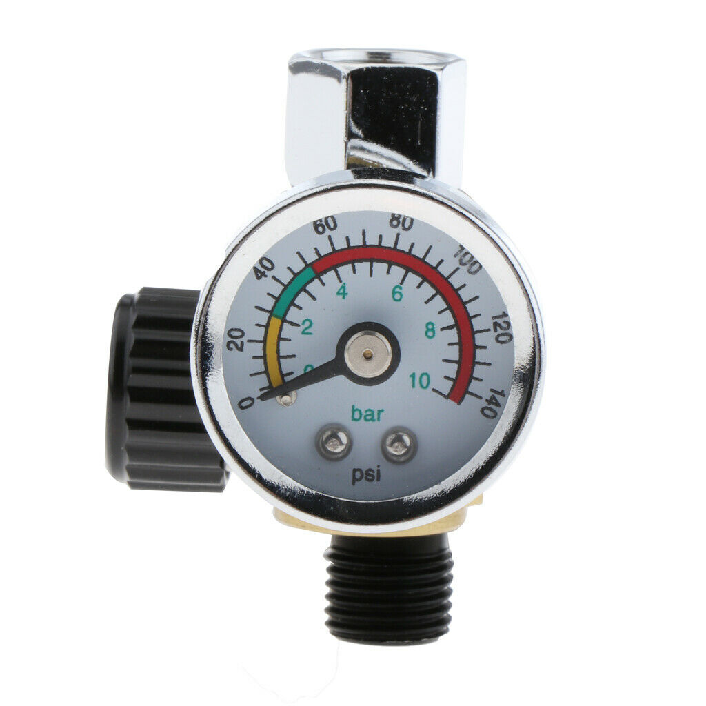 1/4" Mini Air Pressure Regulator Gauge Oil Water Filter Trap Auto Paint