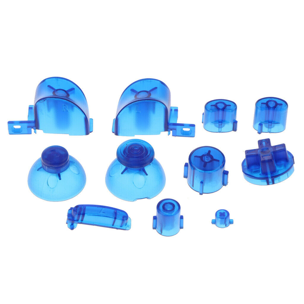 Replacement ABXYZ Buttons + Thumbsticks D-pad Mod Set for Nintendo NGC Blue