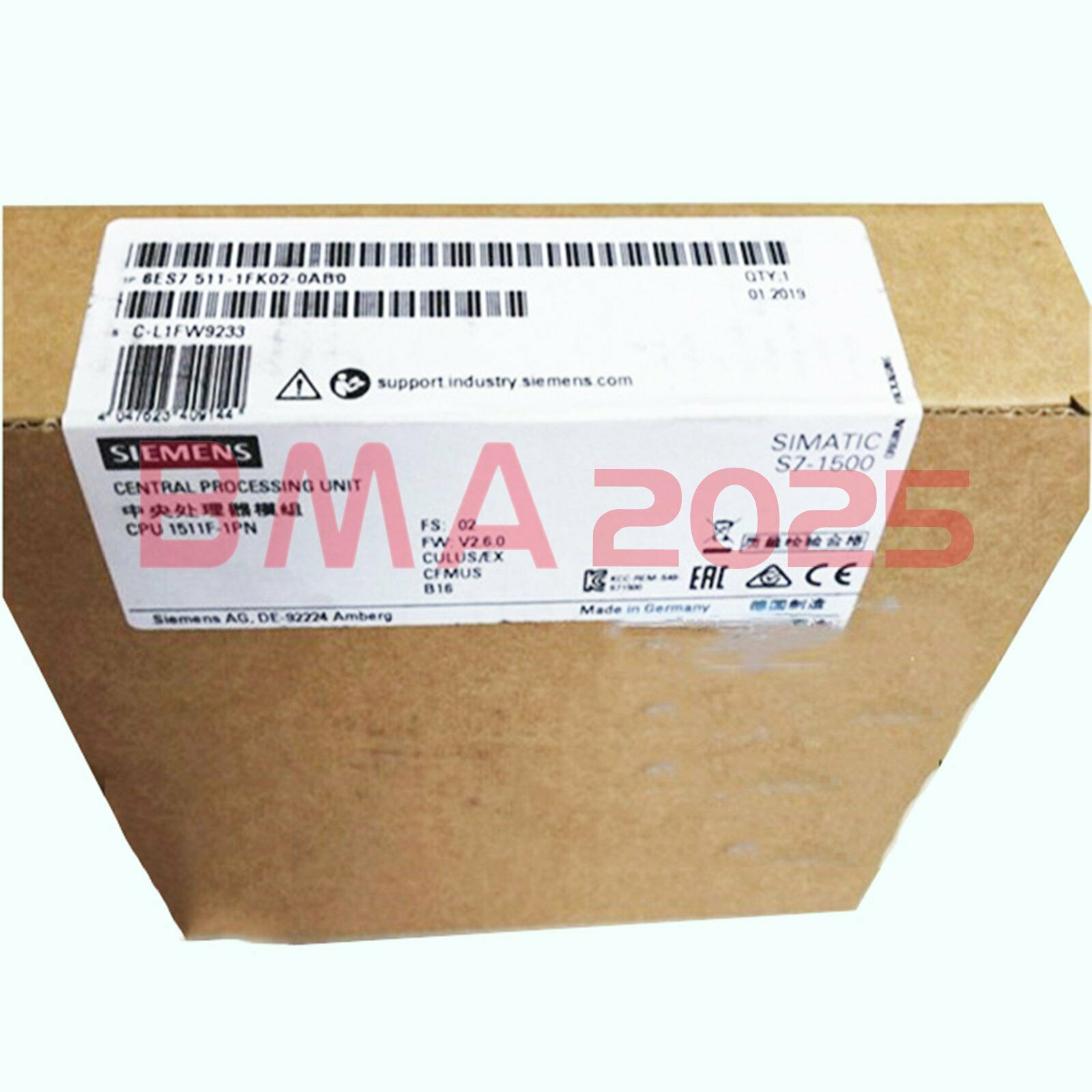 1PC New 6ES7 511-1FK02-0AB0 CPU module 1year warranty DHL free Ship SM9T
