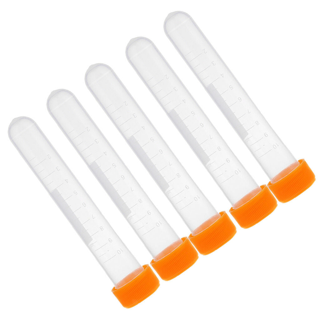 5Pcs Plastic Knitting Needles Storage Tubes For Home Use, with Orange