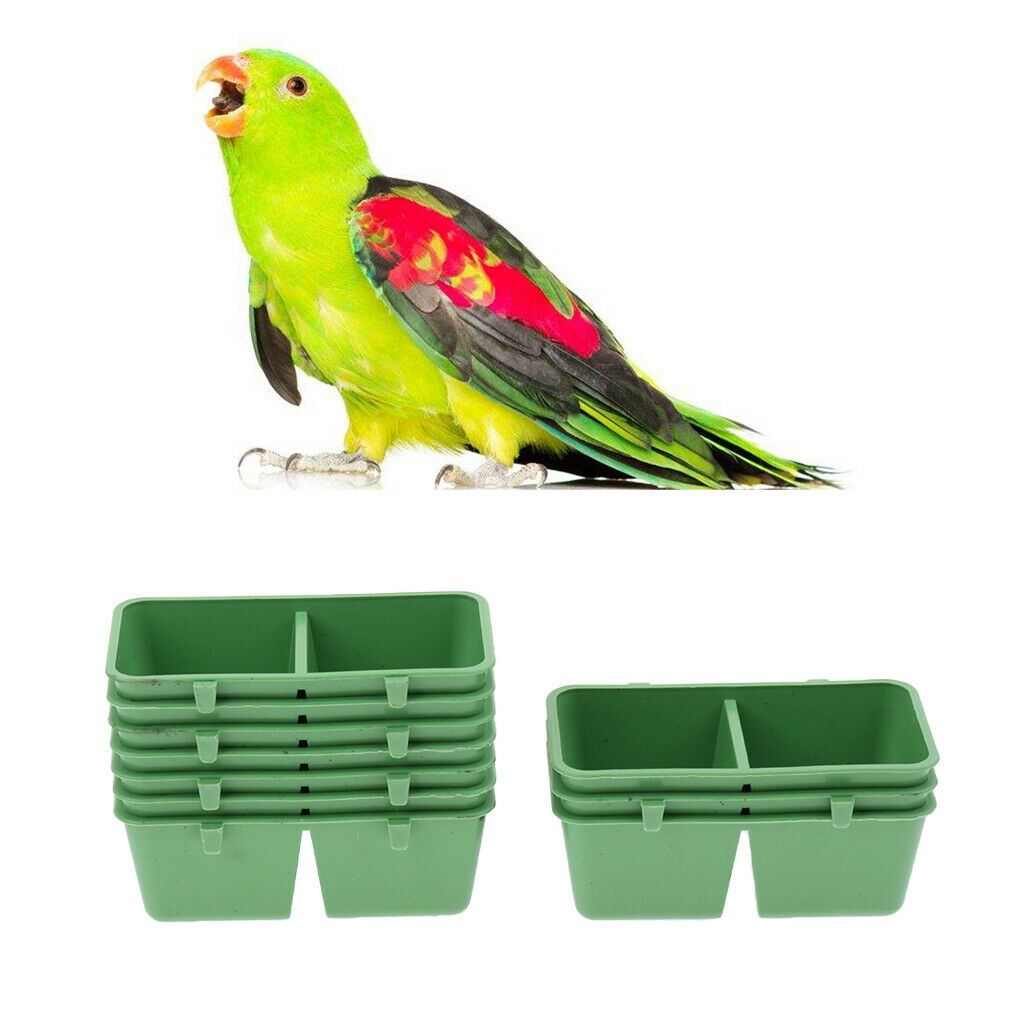 Plastic Bird Feeder Water Bowl 2 in Bird Parrot Feeder Bowl Cups Supplies