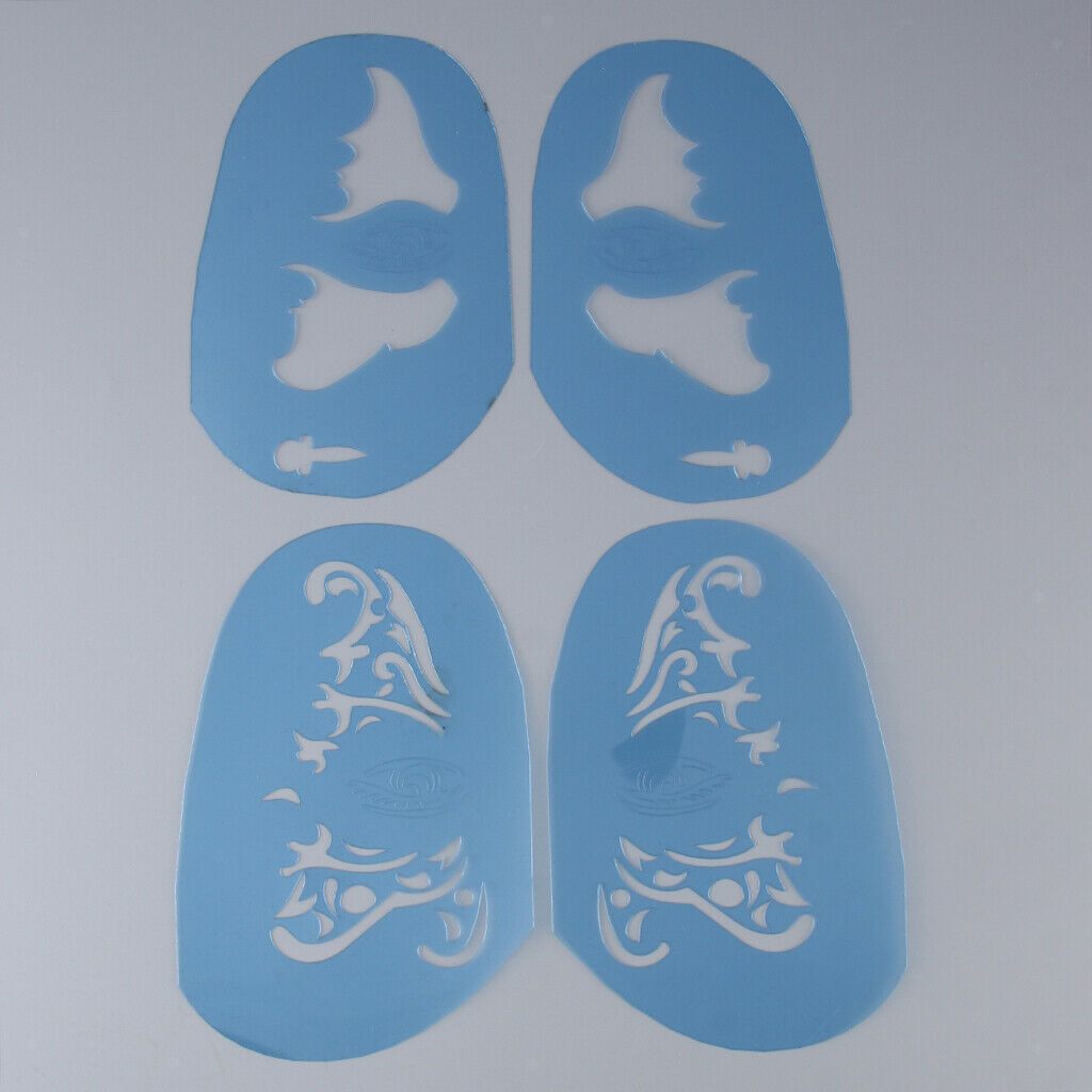 Plastic Make-up Stencils Children's Make-up For Kids Parties Girls Carnival