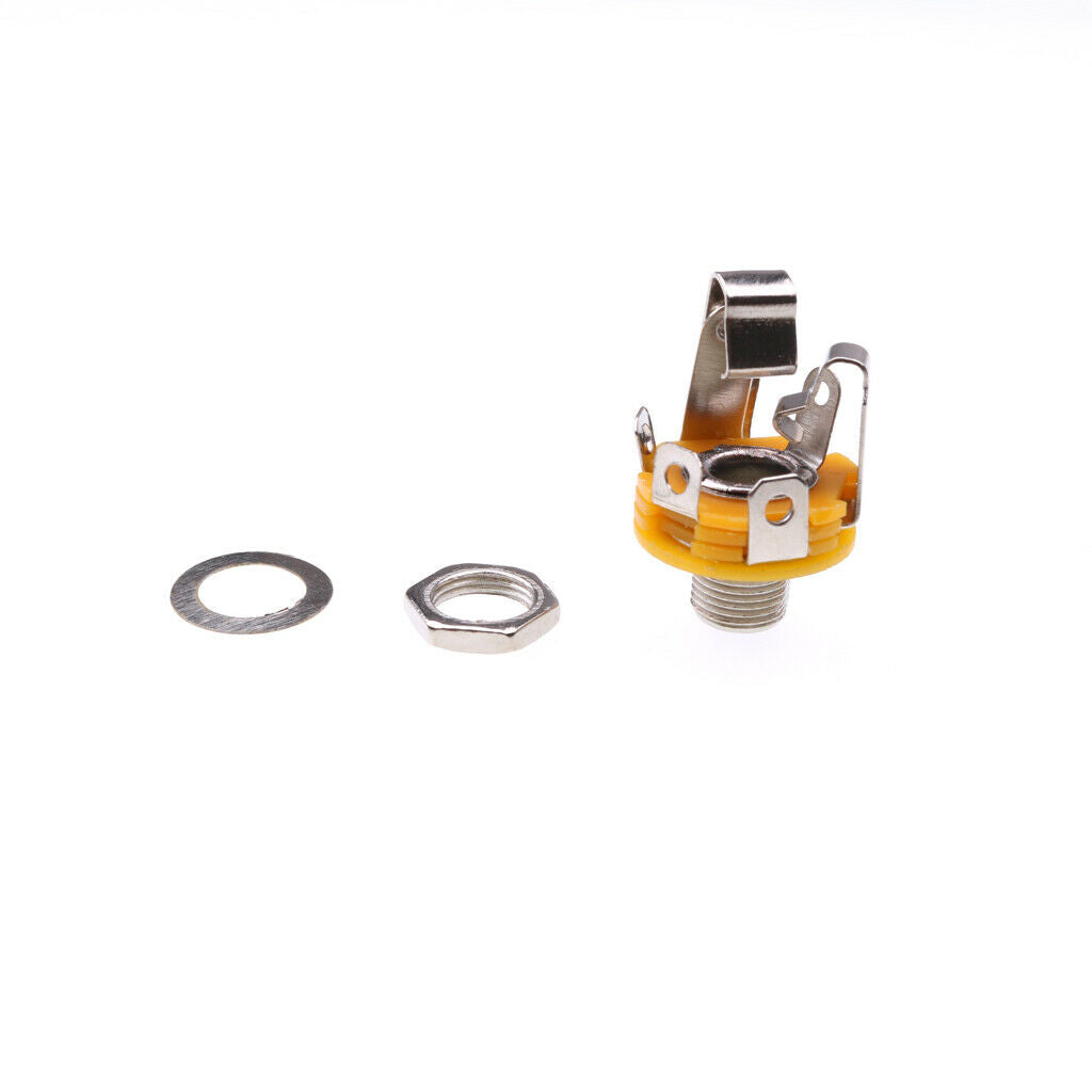 Practical 5Pcs Electric Guitar DIY 1/4'' Stereo Input Output  Sockets