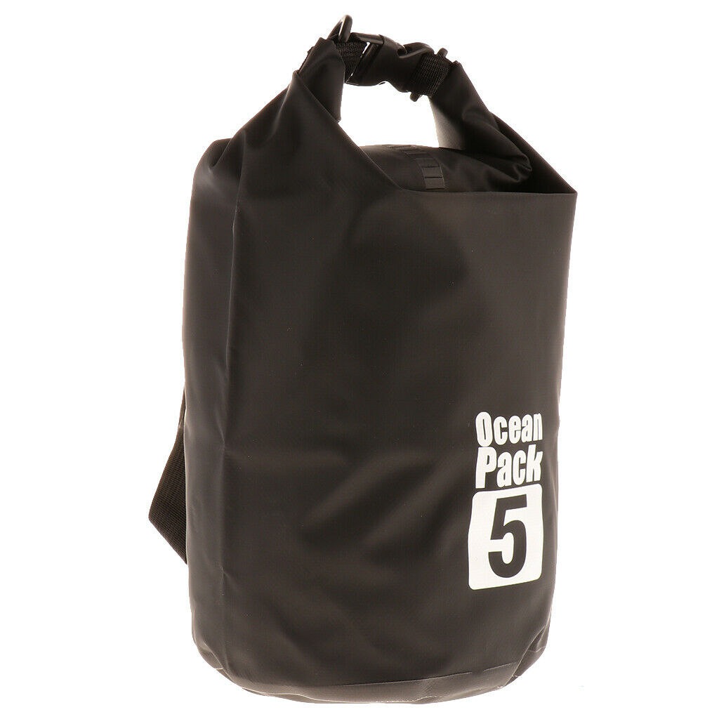 Waterproof Dry Bag Backpack Beach Bucket Rafting Kayaking Dry Sack Black