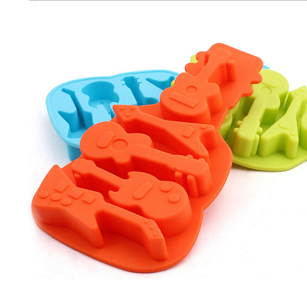Guitar Silicone Mold Fondant Cake Chocolate Decorating Baking Tools Moul.l8