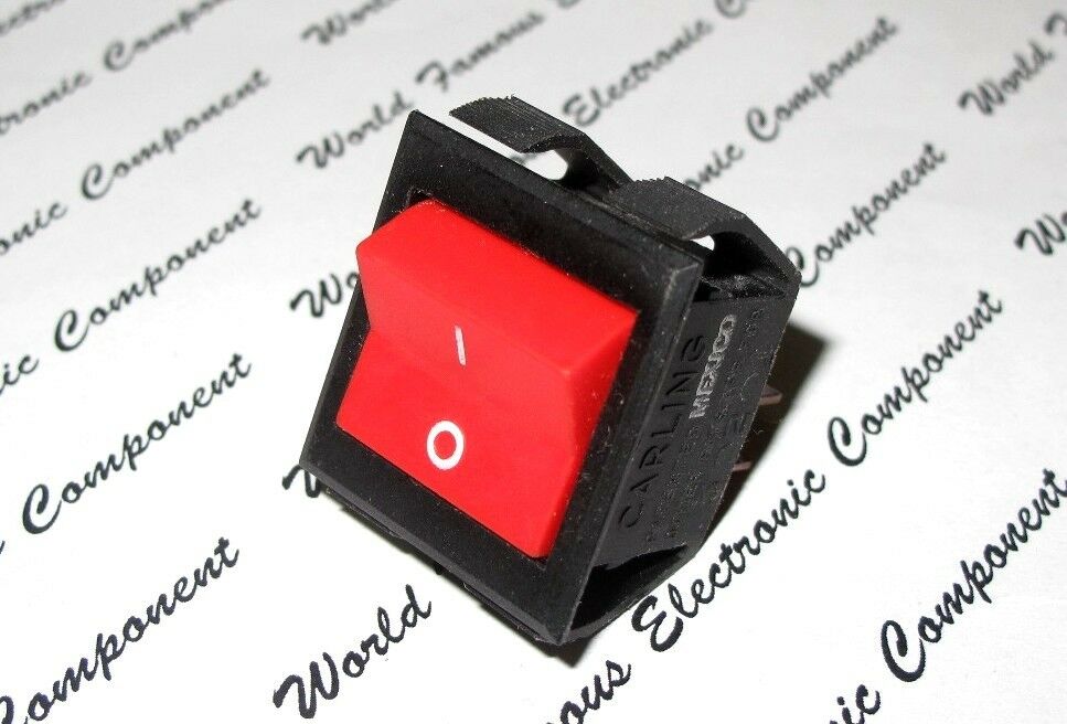 1pcs - CARLING 5A 250V - 10A 125V 1/2HP ON-OFF Rocker Switch - Toggle Switch