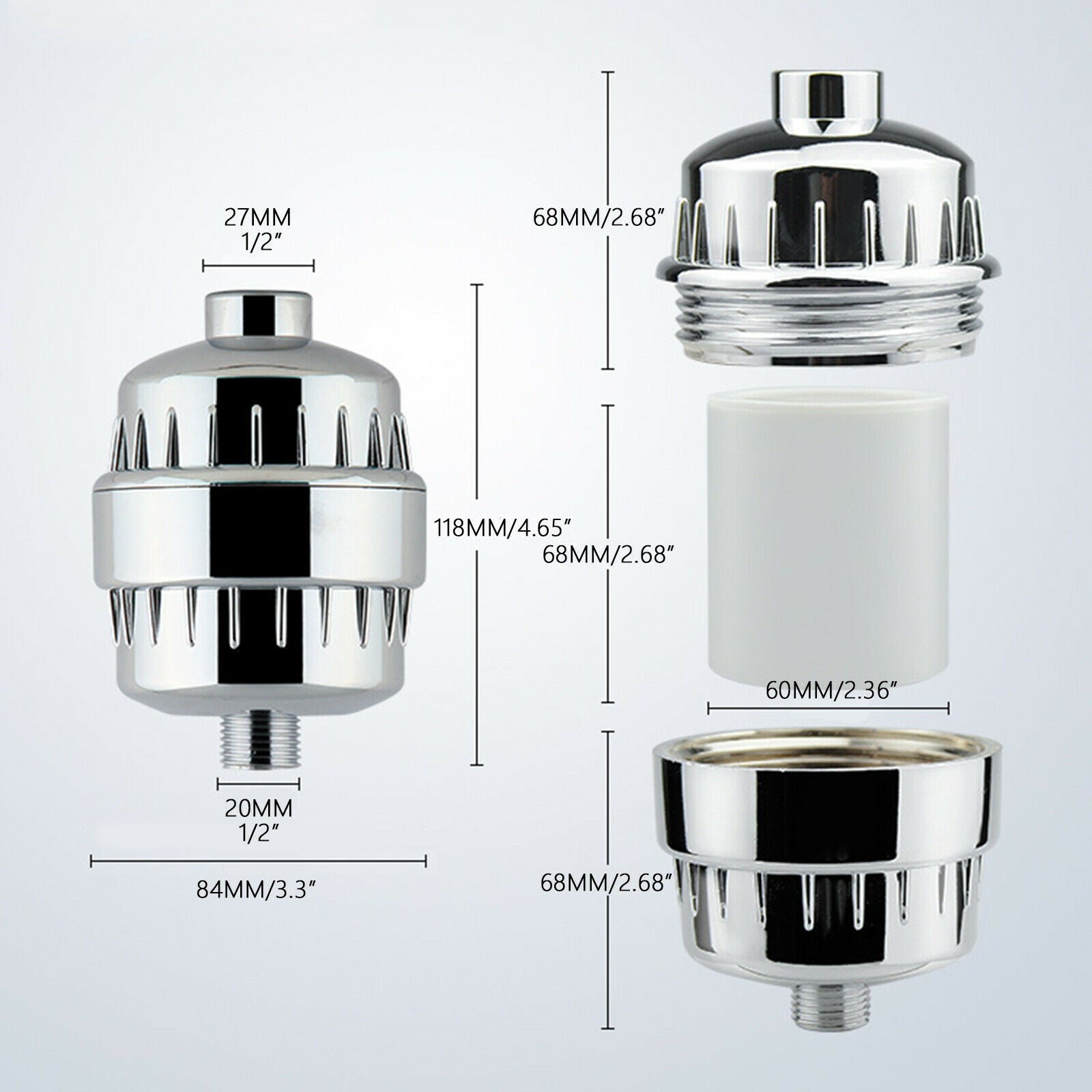 Shower Filter Water Filter Softener Hard Water Purifier Shower Head Universal