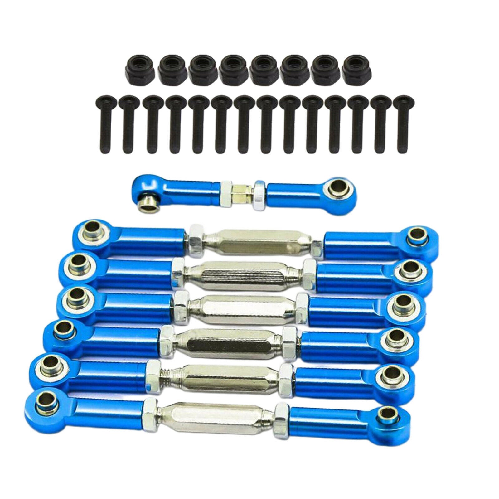 Metal Full Set of Adjustable Tie Rods Turnbuckles 3644 Fits Traxas Slash 2WD