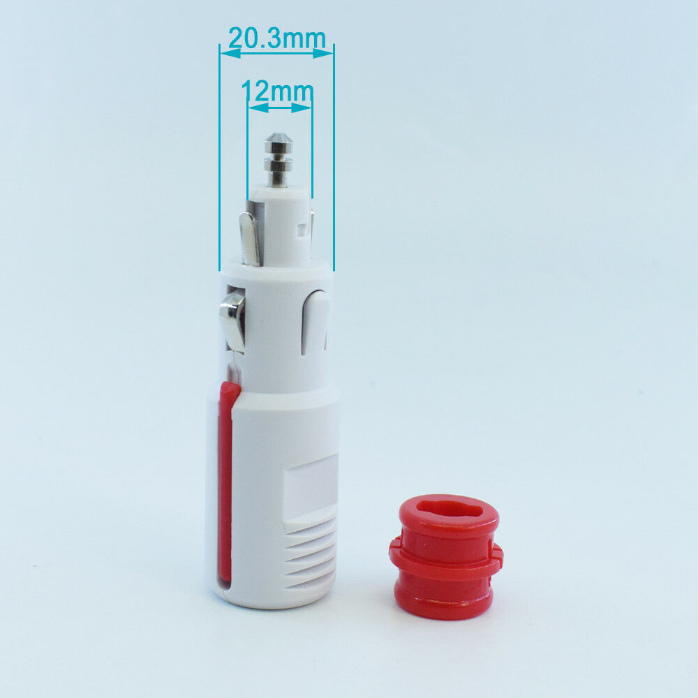 10pcs 2 in 1 Universal Solderless DC Car Hella Truck Cigarette Male Plug White