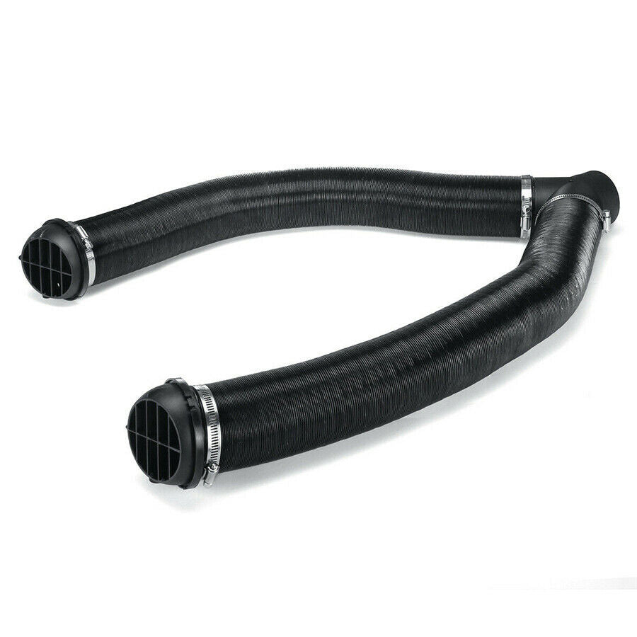 2.95in Car Heater Pipe Duct Warm Air Outlet Vent Y Connector Clip Aluminum Foil