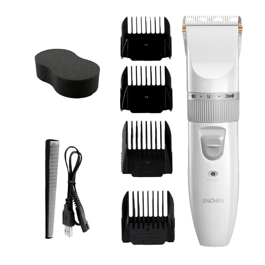 Family Boys Men's Electric Hair Clipper & Accessories Rechargeable White