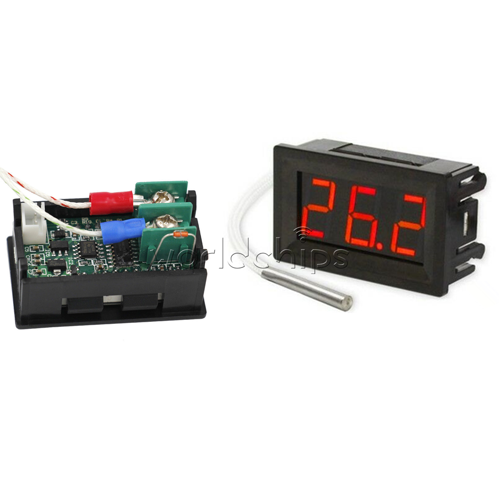 DC 12V Digital Display Thermometer Probe Temperature Meter K Type Thermocouple