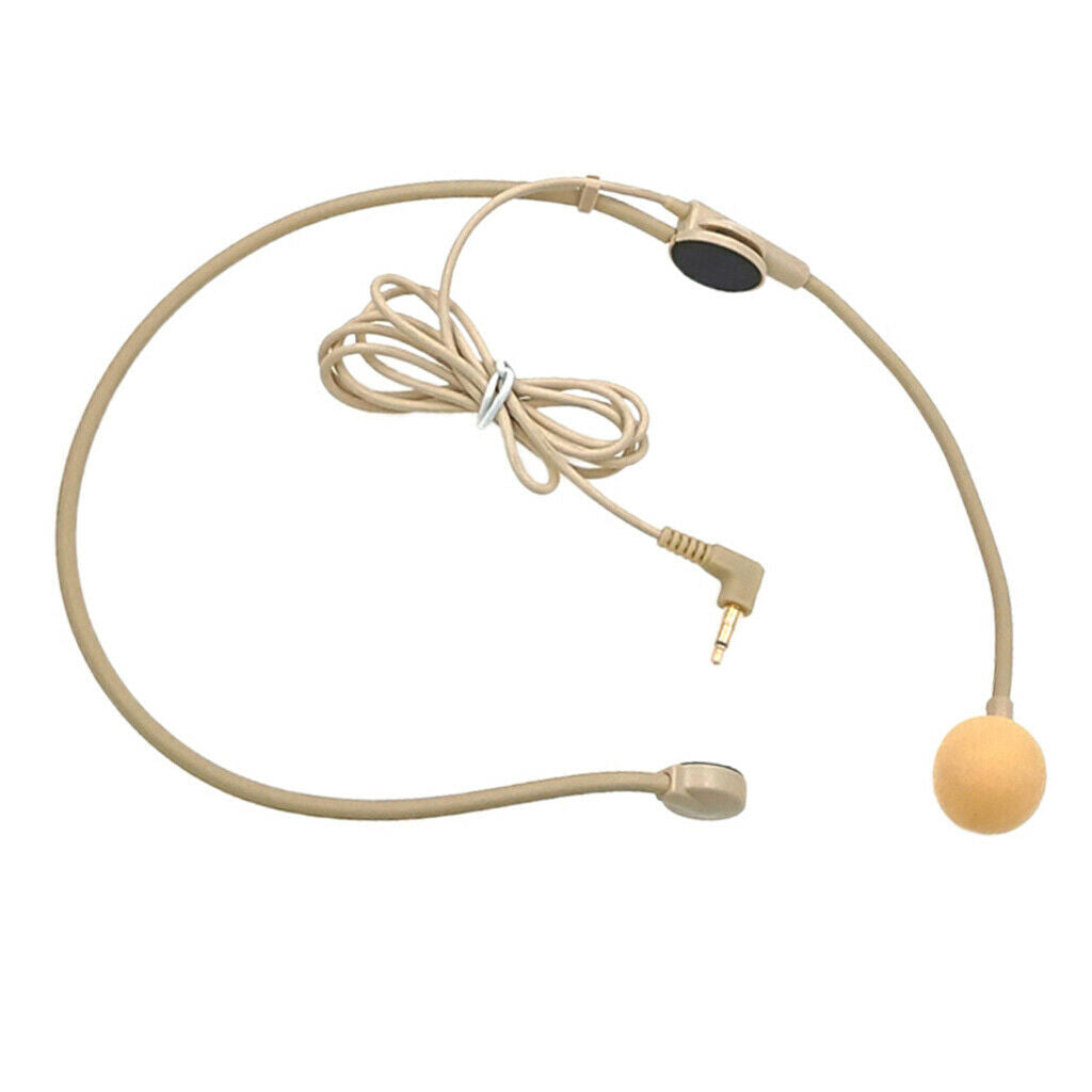 2 X 3.5mm Headset Headworn Microphone Condenser Microphone For Tour Guiding