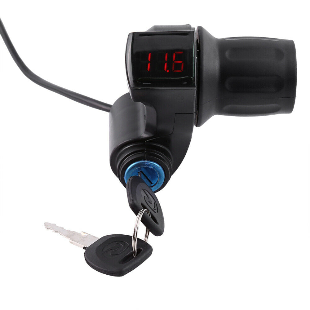 Electric Throttle Grip Handlebar LED Digital Meter For 12V-99V Bike Scooter