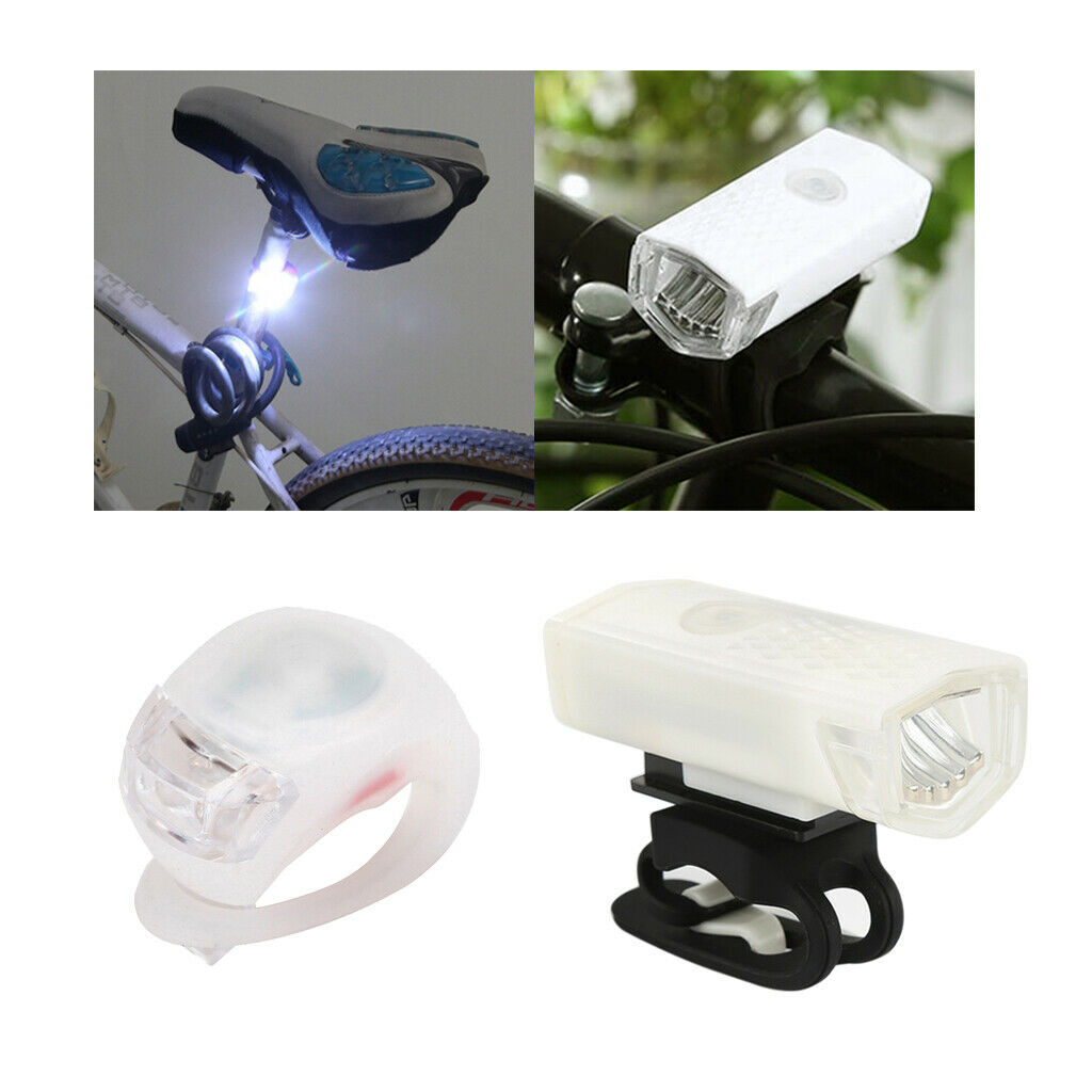 Set of 2 Bike Front Rear Light Bicycle Taillight Headlight Safety Gear Lamp