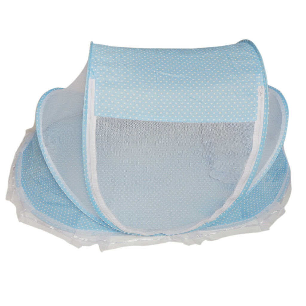 Foldable Infant Baby Kids Mosquito Net Insect Cradle Bed Canopy Netting Blue