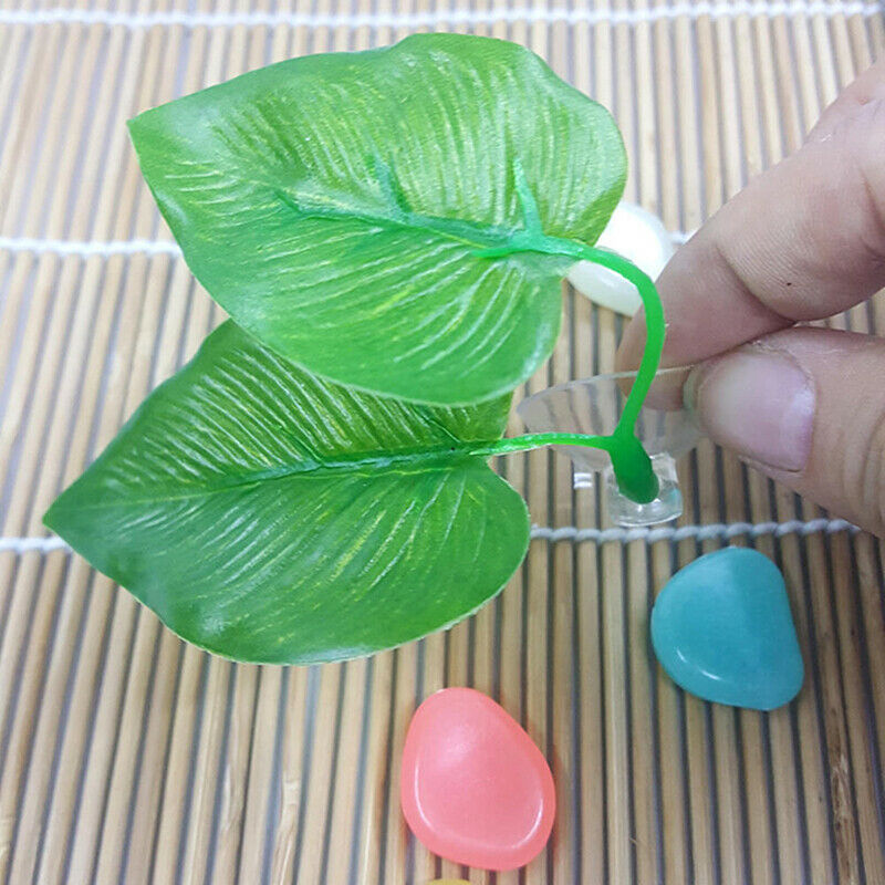 Aquarium Artificial Plant Leaf Hammock Fish Betta Fish Tank Spawning Rest L  Lt