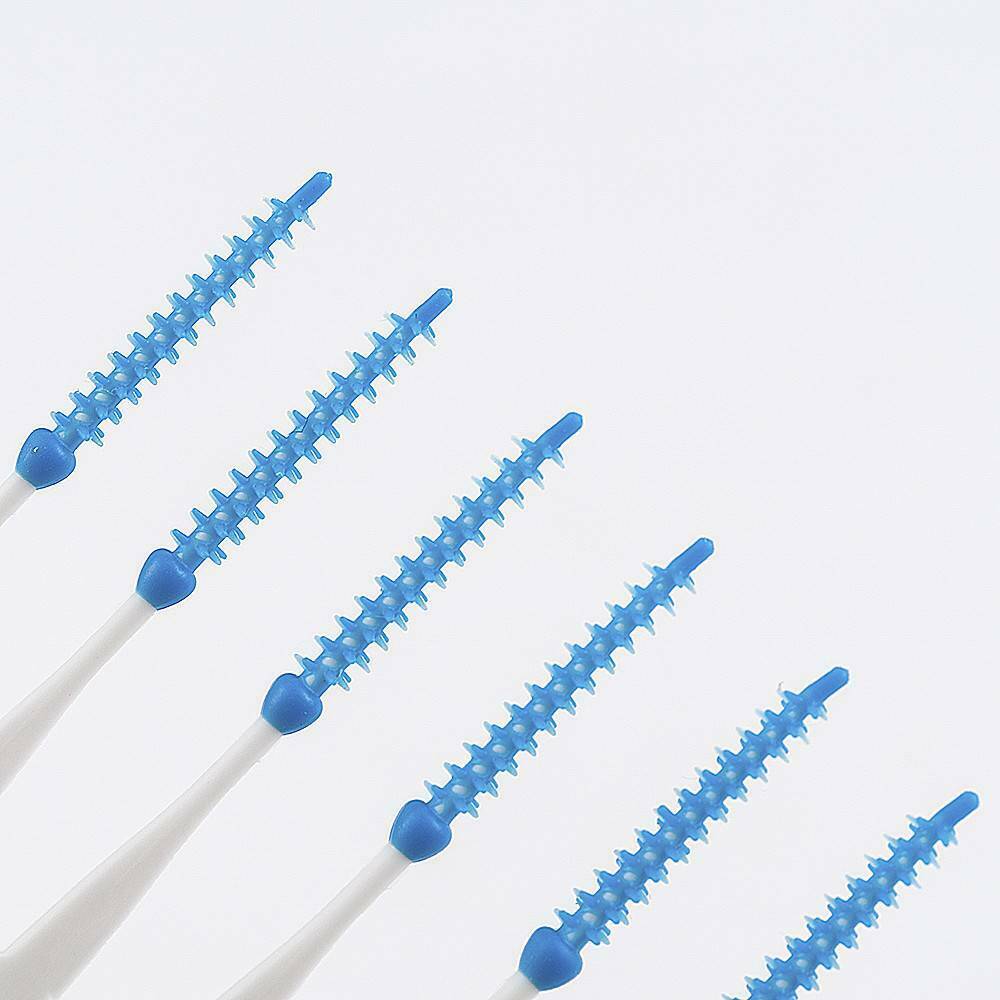 120 Pcs Dual Toothpick Oral Interdental Cleaner Teeth Floss Dental Gum Brush ~