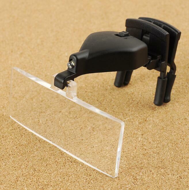 1.5X,2.5X,3.5X 3 Lens Clip-on Eye Glasses Magnifying Glass with LED Light
