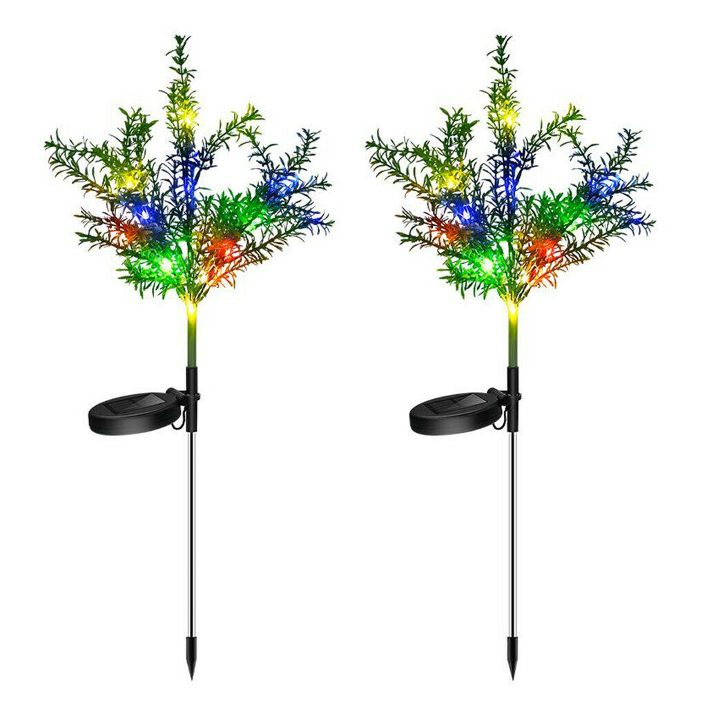 Solar Garden Light Christmas Tree Lamp LED Ground Lamp Indoor Outdoor Decor