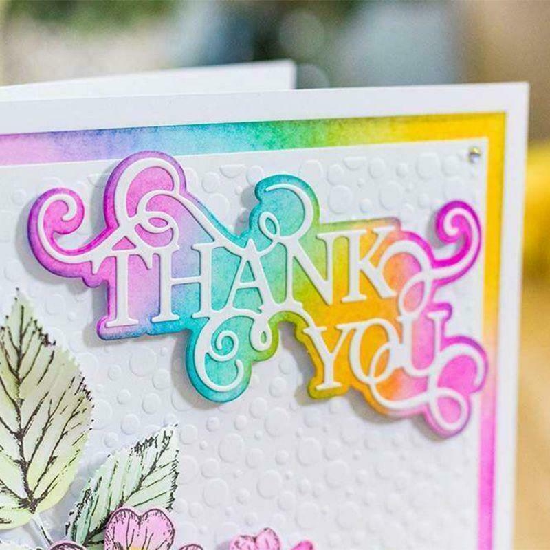 Thank You DIY Metal Cutting Dies Stencil Scrapbooking Photo Album Stamp Paper