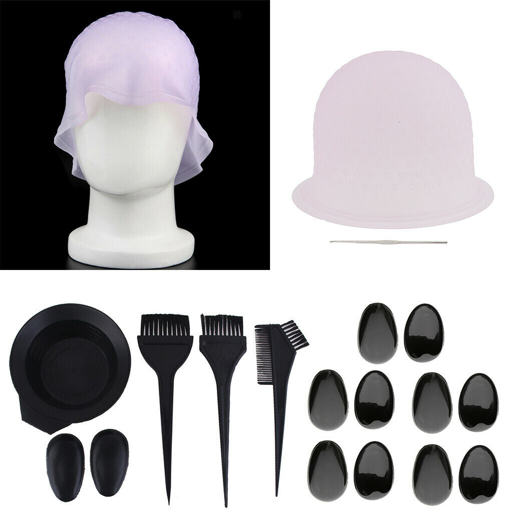 1 Set Hair Dye Coloring Kit, Hair Coloring Comb Brush, Dyeing Mixing Bowl, Ear