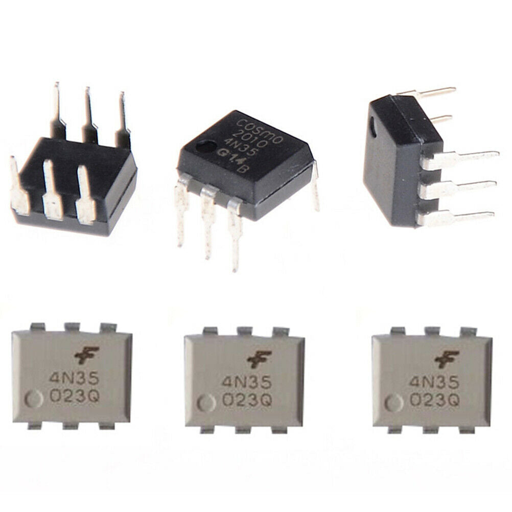 10Pcs 4N35 FSC Optocouplers Phototransistor 30V DIP6 ICBDD