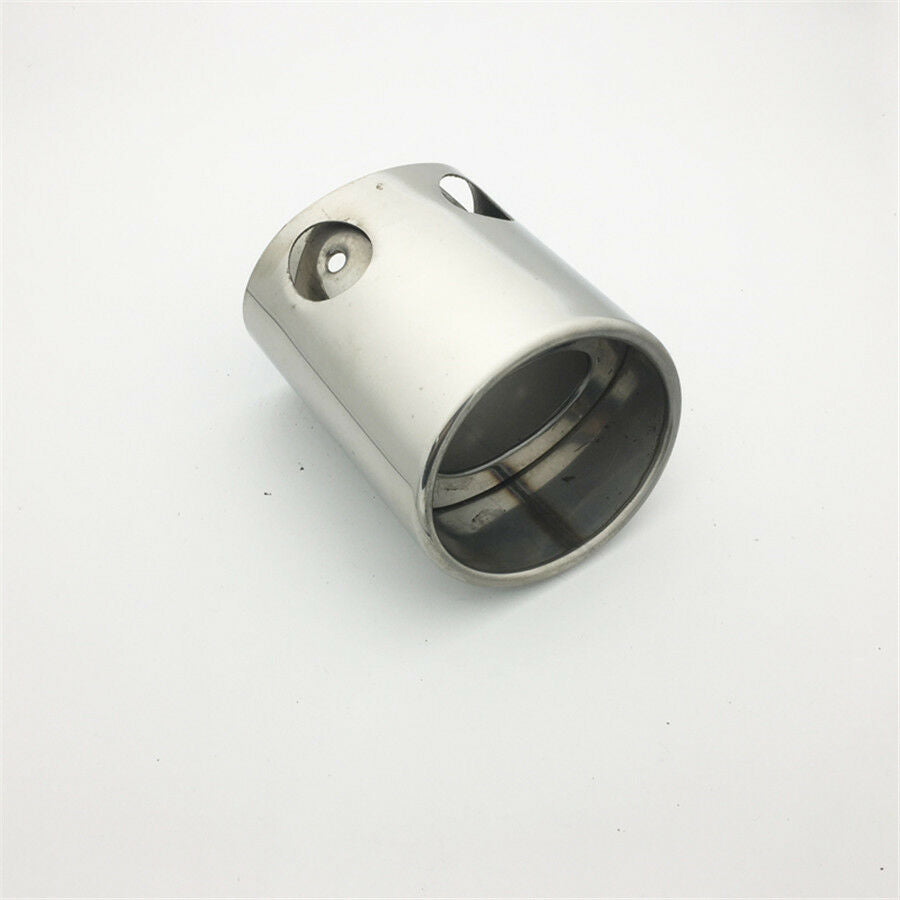 76mm Chrome Stainless Steel Car Exhaust Muffler Tip Pipe Tail Throat Liner Pipe