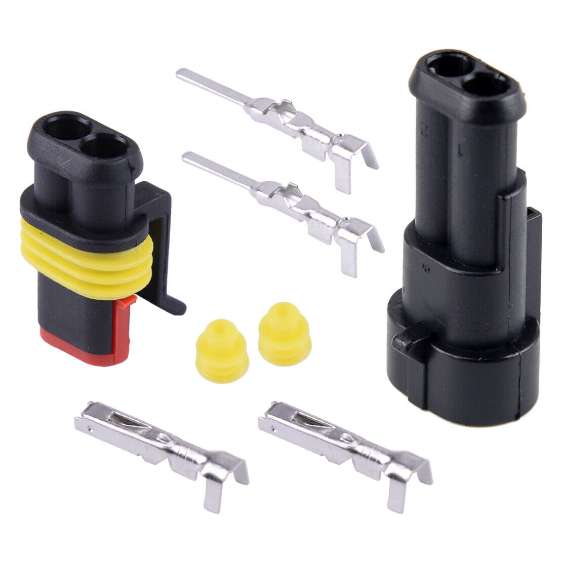 20Set Car Waterproof Sealed Kit Electrical Wire Connector Plug 2pin Way Atn
