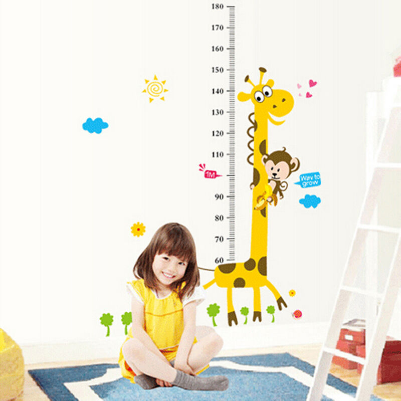 Giraffe Kids Height Measure Wall Stickers PVC Boy Girl Growth Chart 1 - C Dh FG