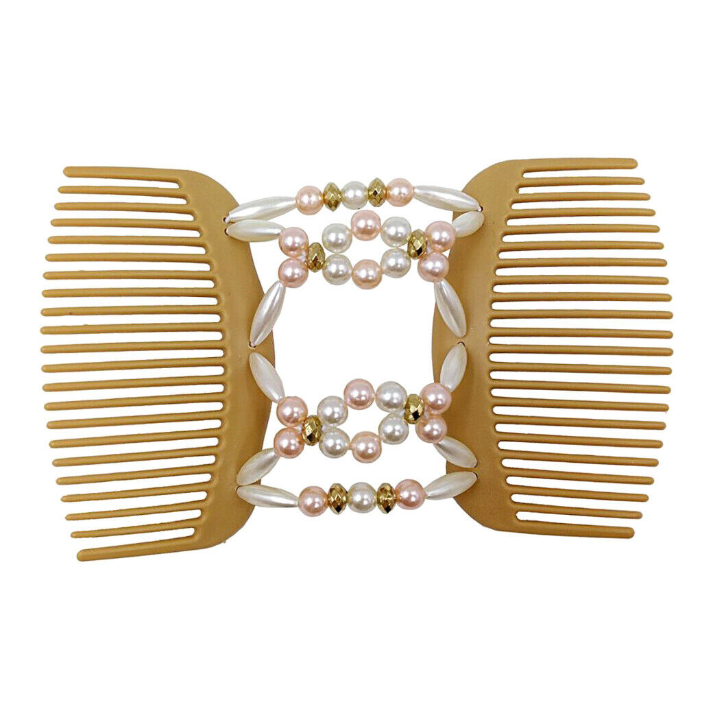 Women's Retro Style Fashion Hair Combs Clips Pearls Hairpin Updo Tools