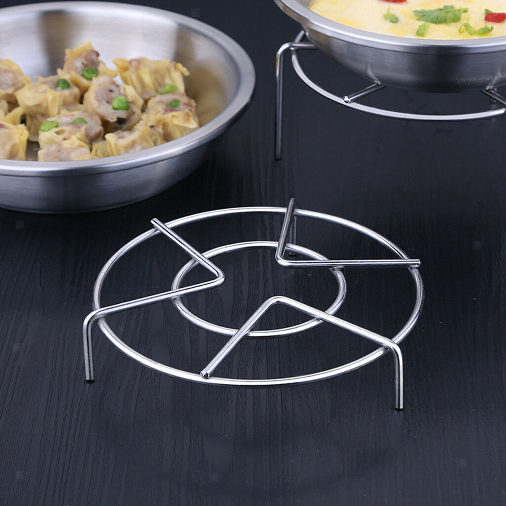Durable Round Stainless Steam Rack Trivet Food Cooking Holder Pot Stand