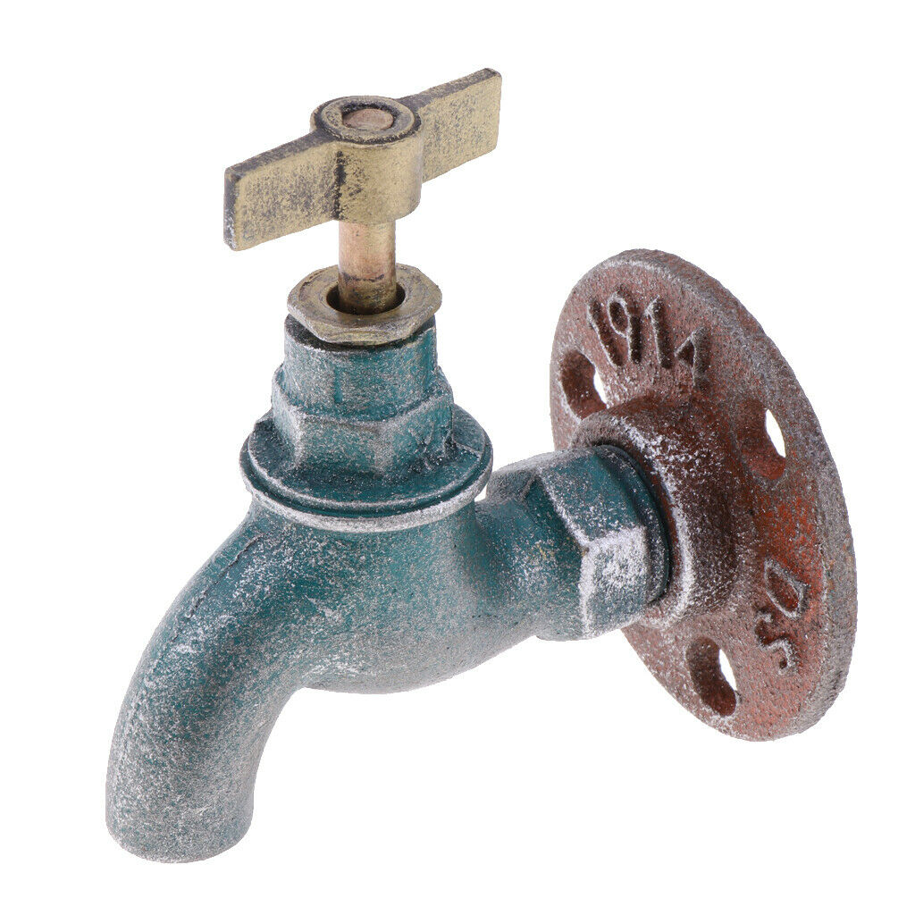 2x Wall Mounted Galvanized pipe Spigot Handle Knob Hook Wall Hook Hat Hanger