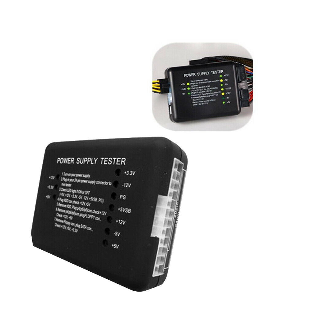 Computer PC Power Supply Tester 20/24pin for PSU ATX SATA HDD Mete Tester