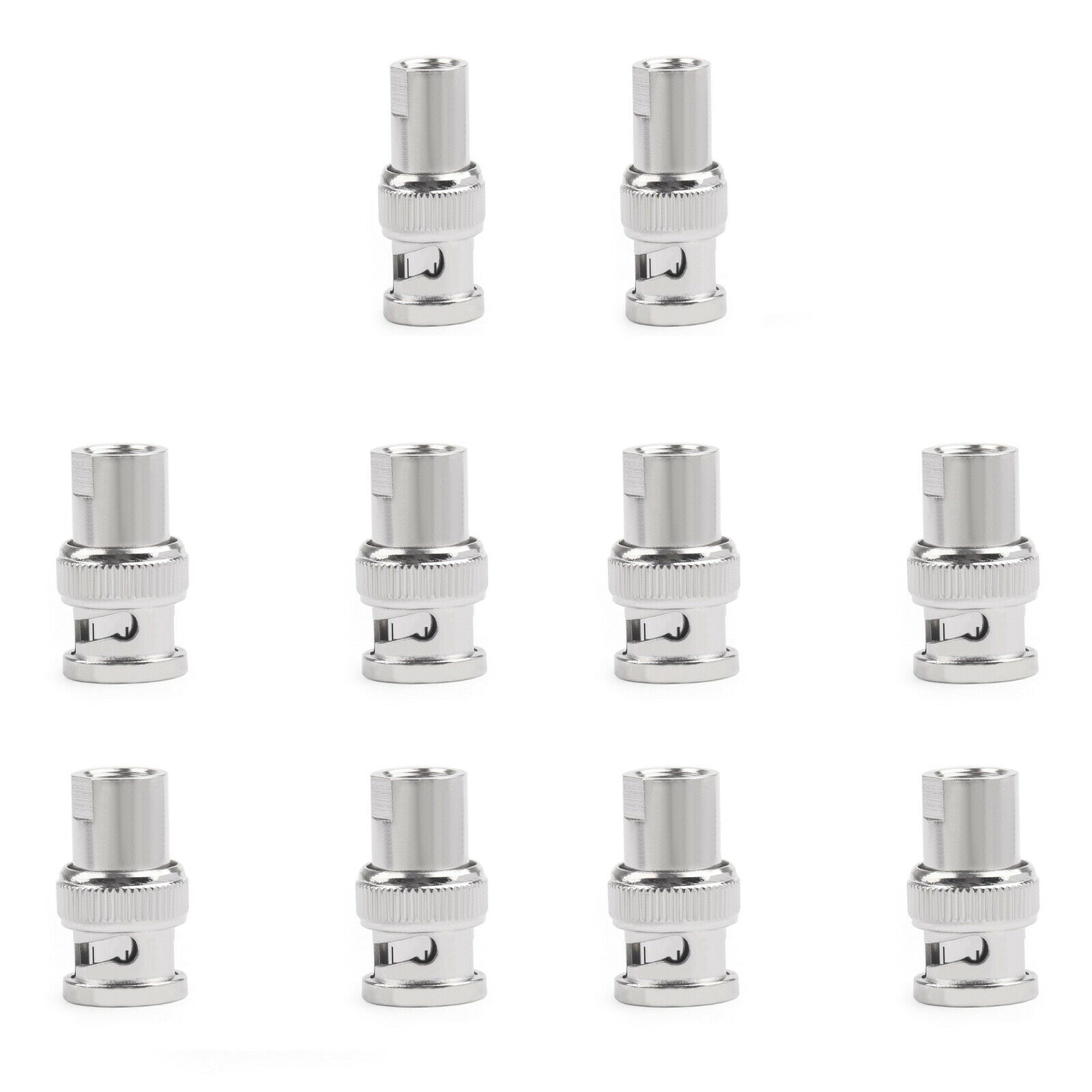 10pcs FME Male Plug to BNC Male Plug Radio RF Coaxial Adapter Connector B5