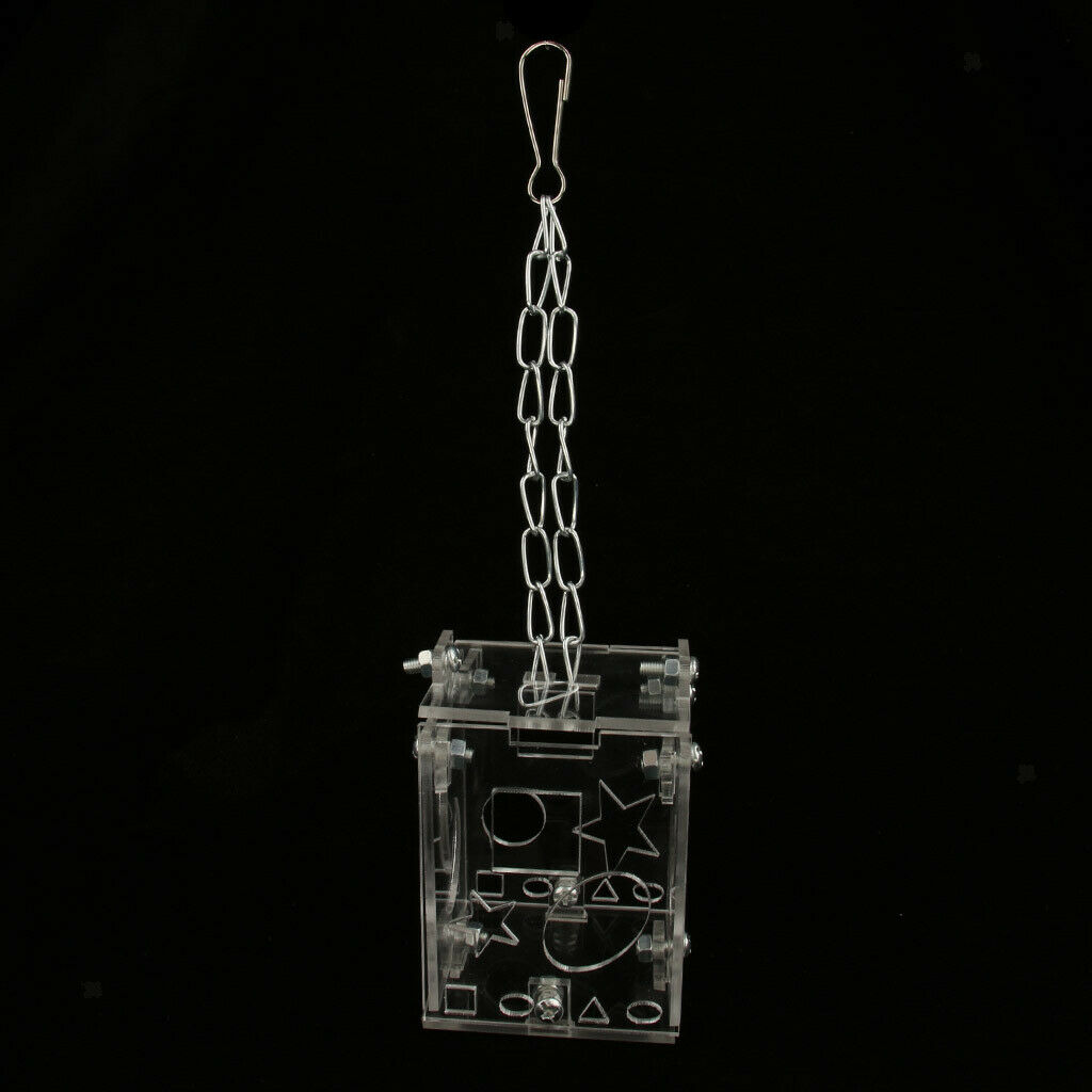 Clear Acrylic Parrot Bird Cage Feeder Hang Foraging Toys Bird Supplies