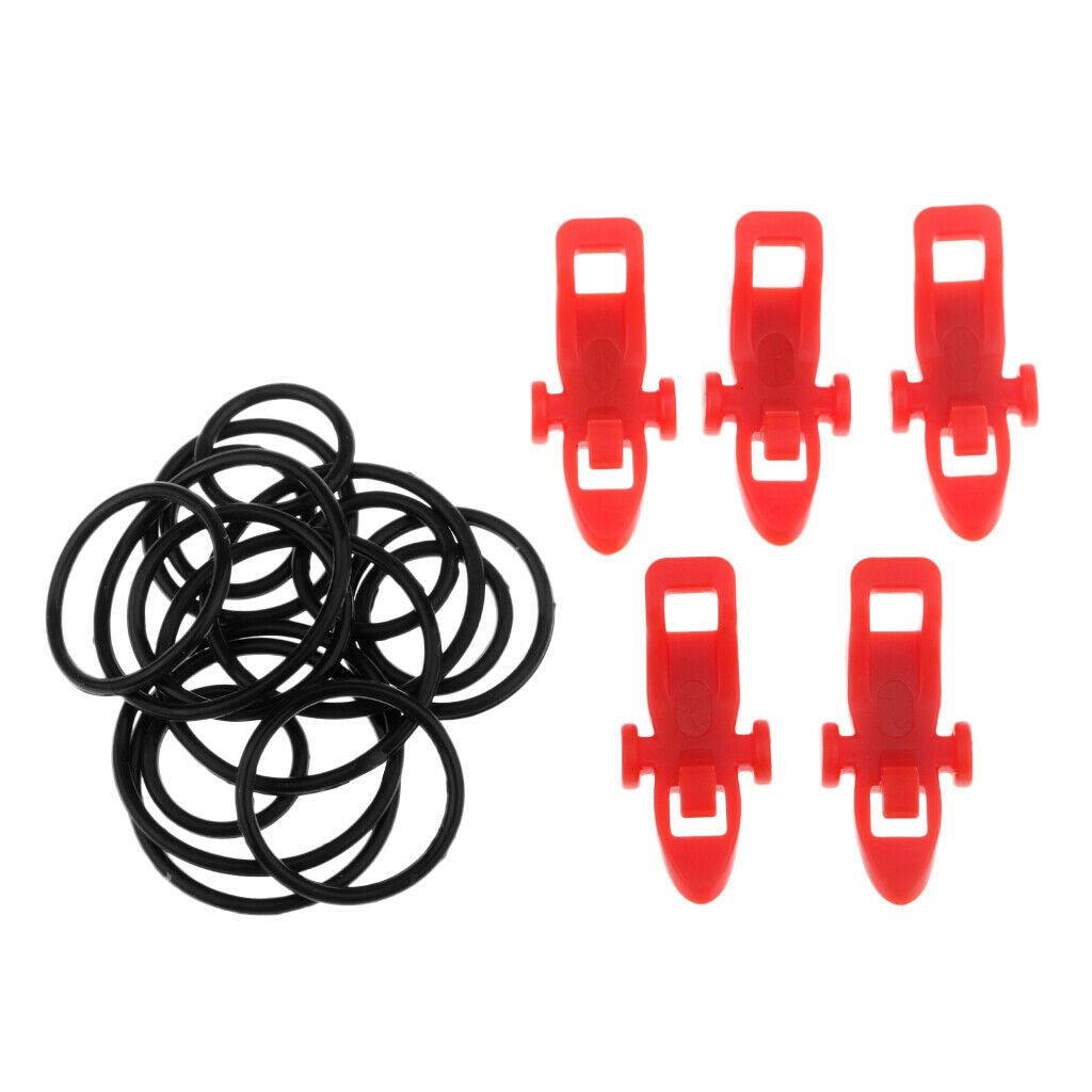 5pcs Fishing Hook Keeper Rod Pole Lure Treble Holder Hang Hooks Bait Red