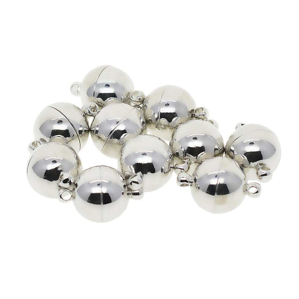 :10 Sets Copper Magnetic Clasp DIY Connector for Necklace Bracelet DIY Making