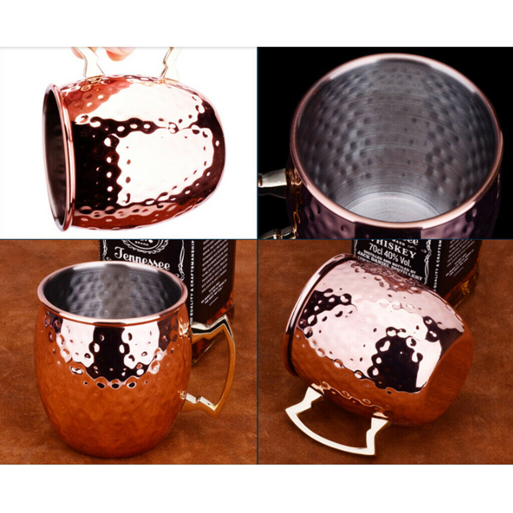 2pcs Hammered Moscow Mug Mule Vodka Beer Vine Coffee Cups Wedding Party Bar