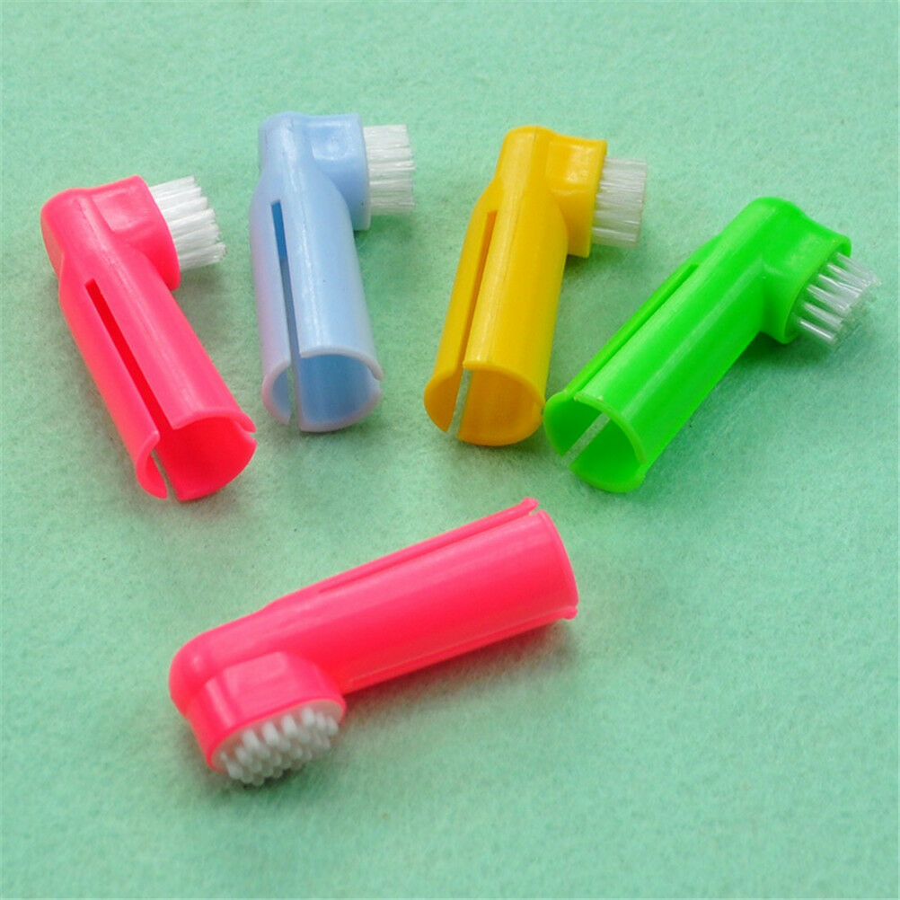 Super Soft Pet Finger Toothbrush Dog Cat Brush Addition Bad Breath Tart.l8
