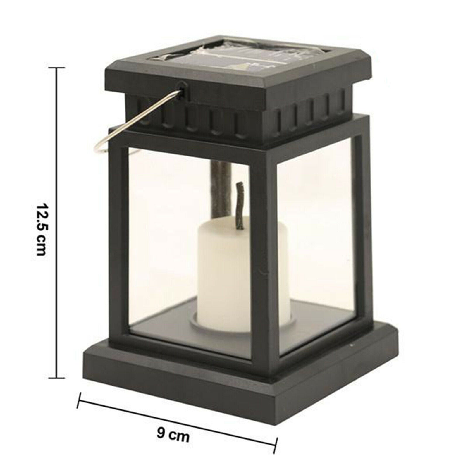 Outdoor Hanging Solar Lights Lantern Waterproof LED Lantern Flickering Flame