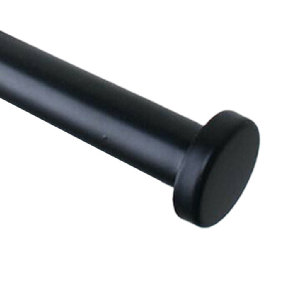 2xToilet Paper Holder Stainless Steel Round Wall Mounted  Punching_Black