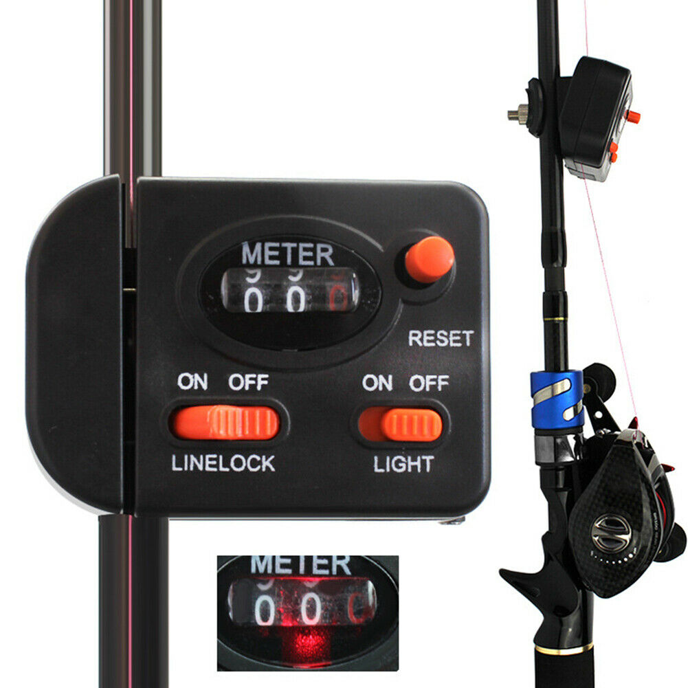 99.9m Fishing Line Counter Meter Length Gauge Depth Finder Digital Tackle