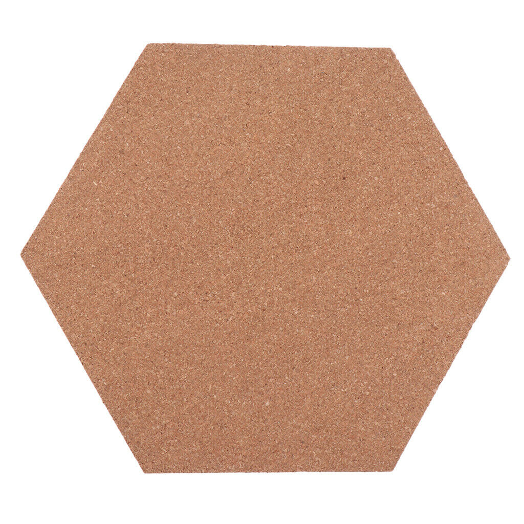 2x Hexagon Cork Sheet Cork board Self Stick for Bulletin Board Photo Wall