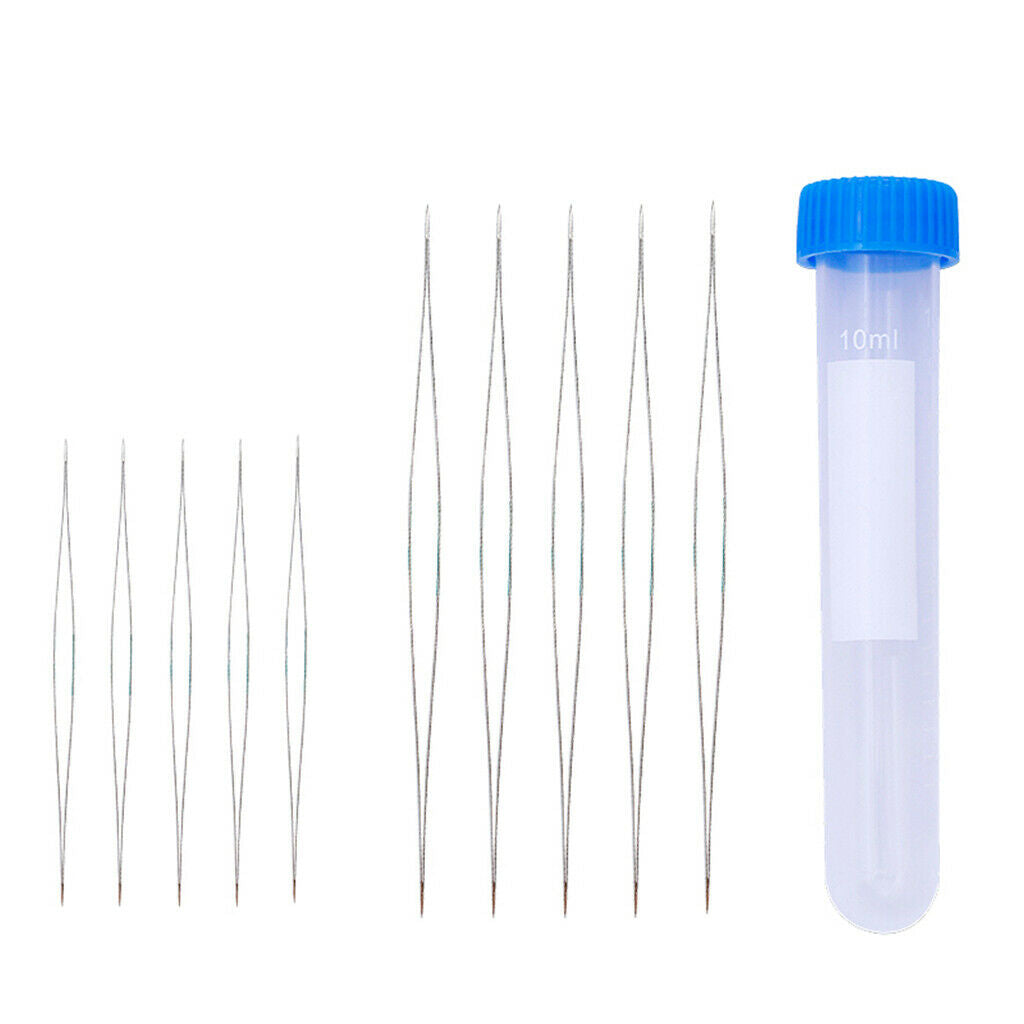 10Pcs Beading Needles W/ Storage Box for Earrings Jewelry Making Beading Tools