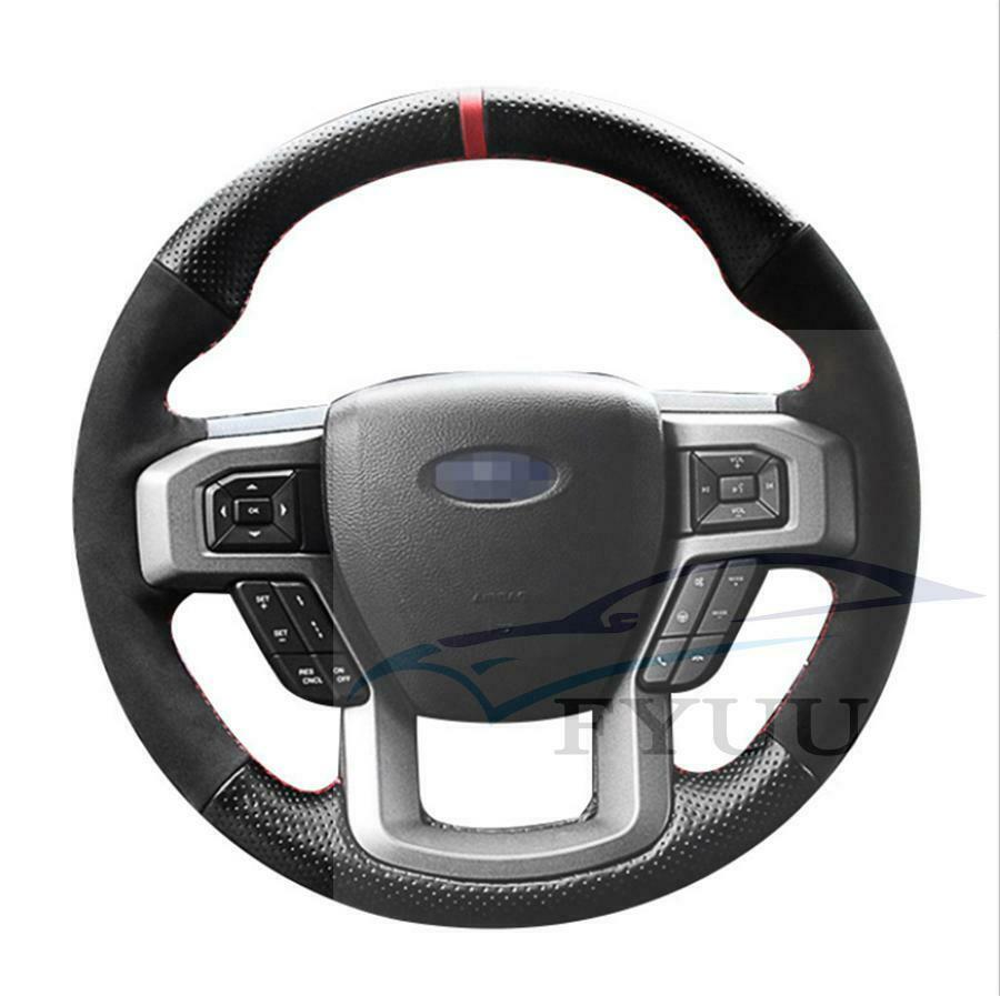Car Steering Wheel Cover For Ford F-150 2015 2016 2017 King Ranch Lariat Leather