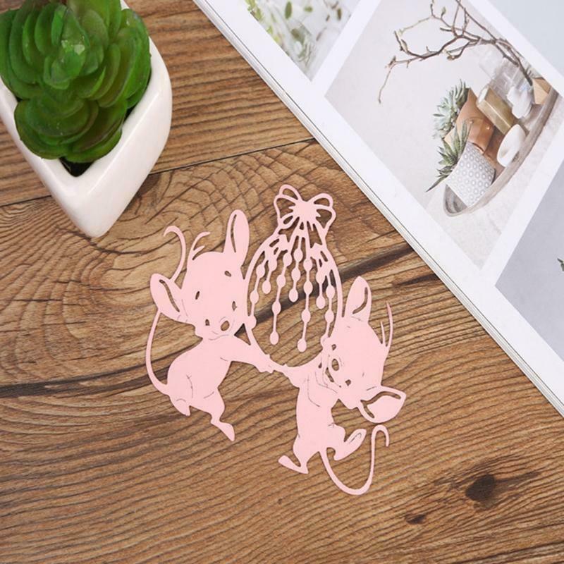 Christmas Mouse Metal Cutting Dies Stencil DIY Scrapbooking Album Paper Template
