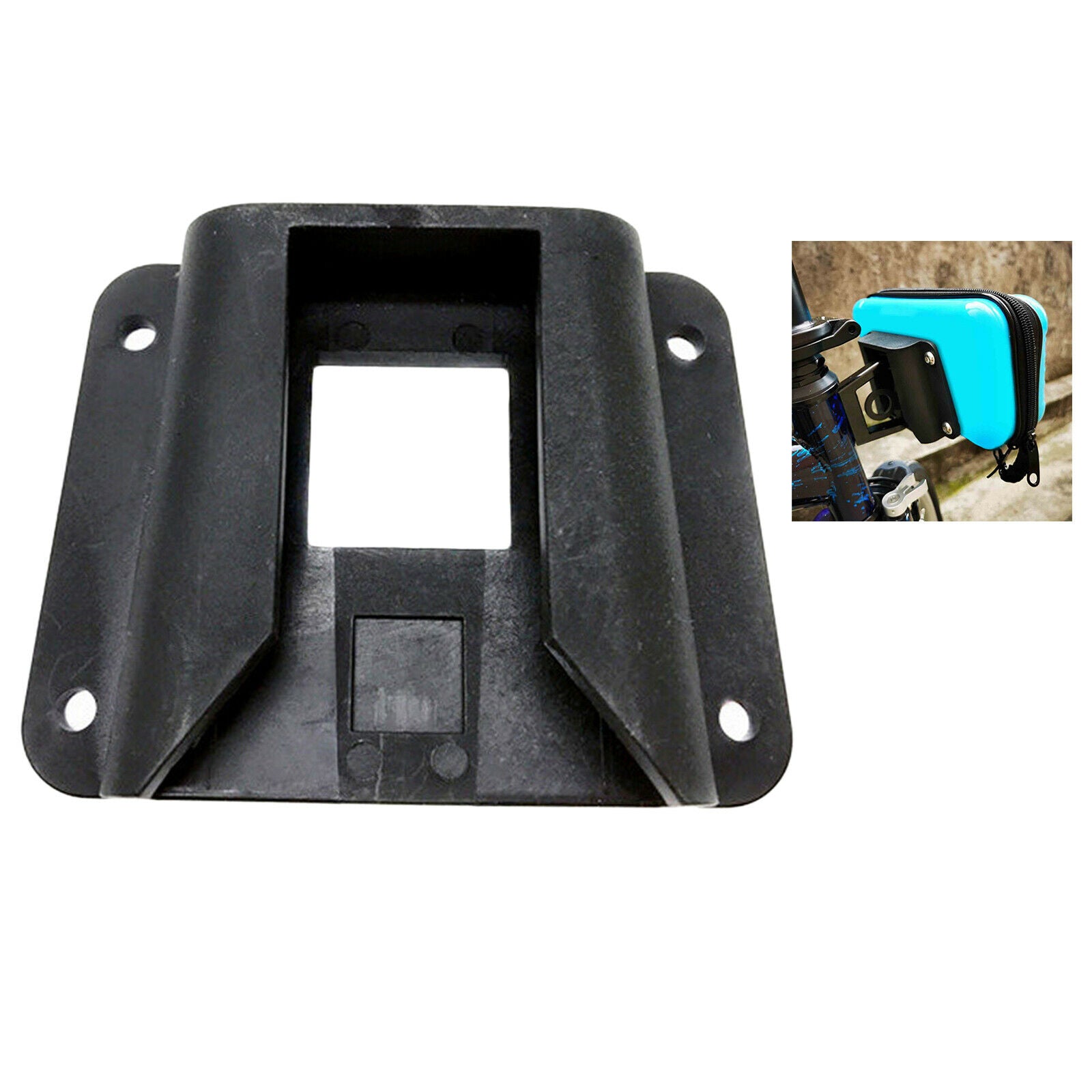 2x Bicycle Bag Adapter Bracket for Brompton Folding Bike Cargo Bag Black