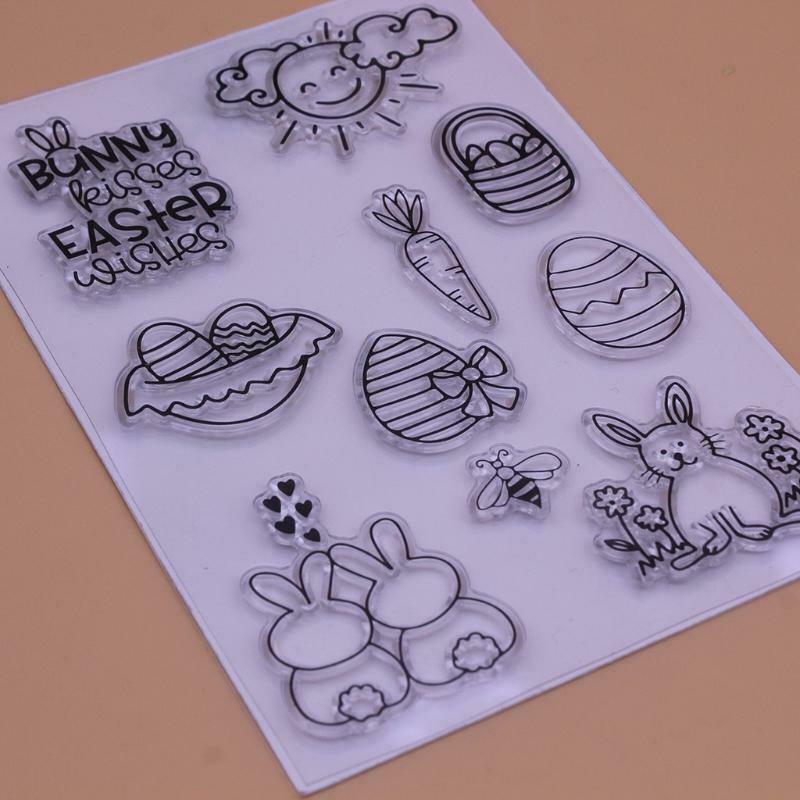 Easter Carrot Bunny Silicone Clear Seal Stamp DIY Scrapbooking Embossing Photo